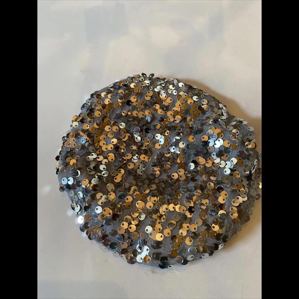 ❤️❤️❤️American Girl Shiny Silver Sequined Hat Beanie For 18" Dolls